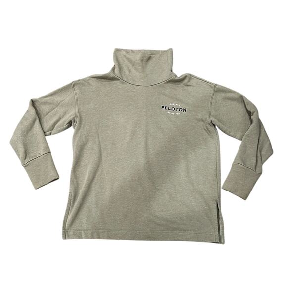 Peloton Women's Funnel Neck Pullover Olive Green Size M - Picture 2 of 10